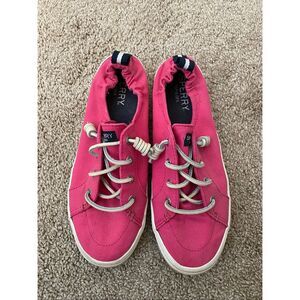 Sperry pink canvas sneakers size 8.5